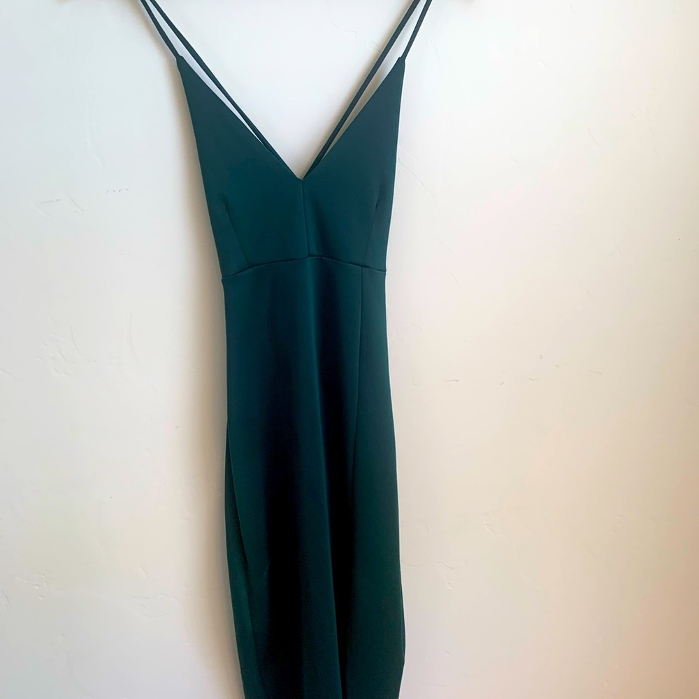 Green dress with slit